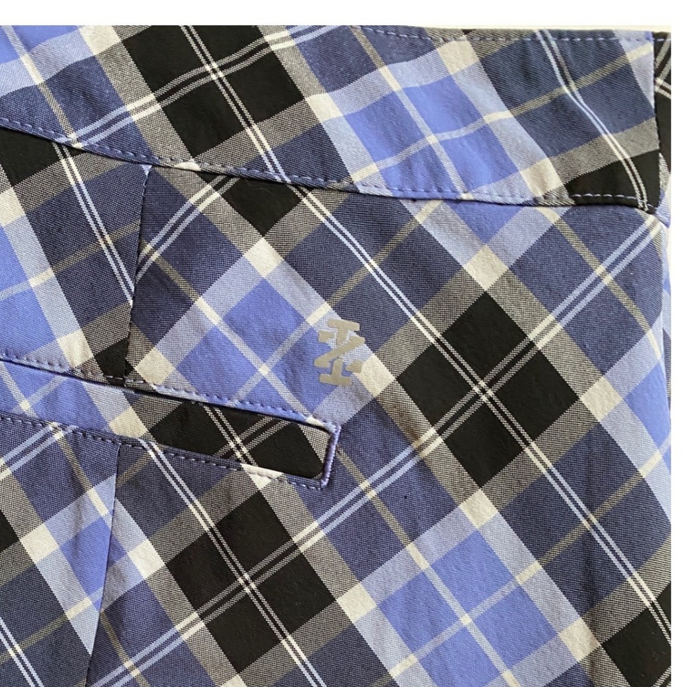 IZOD Golf Womens Plaid Pleated Skort Blue Black White Size 6 EUC - Picture 8 of 9
